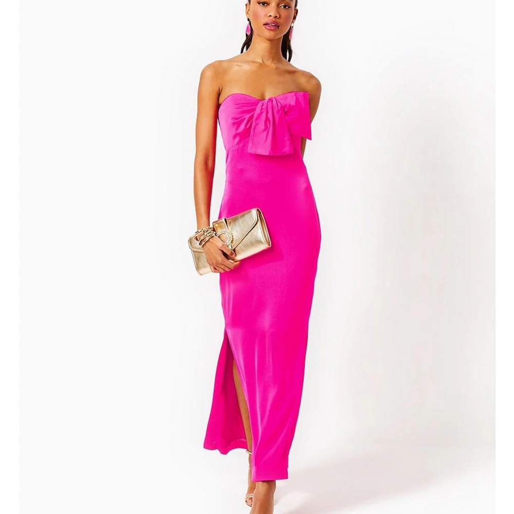 Lilly Pulitzer Carlynn Satin Maxi Bow